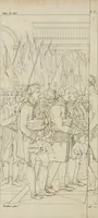 An illustration from Annales du musée et de l'école moderne des beaux-arts : recueil de gravures au trait, d'après les principaux ouvrages de peinture, sculpture, ou projets d'architecture, qui, chaque année, ont remporté le prix, soit aux écoles spéciales, soit aux concours nationaux : les productions des artistes en tous genres, qui, aux différentes expositions, ont été citées avec éloges : les morceaux les plus estimés ou inédits de la galerie de peinture : la suite complète de celle des antiques : édifices anciens et modernes, etc. (1800)