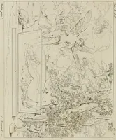 Picture 26 of 68 from Annales du musée et de l'école moderne des beaux-arts : recueil de gravures au trait, d'après les principaux ouvrages de peinture, sculpture, ou projets d'architecture, qui, chaque année, ont remporté le prix, soit aux écoles spéciales, soit aux concours nationaux : les productions des artistes en tous genres, qui, aux différentes expositions, ont été citées avec éloges : les morceaux les plus estimés ou inédits de la galerie de peinture : la suite complète de celle des antiques : édifices anciens et modernes, etc. (1800), leaf 93
