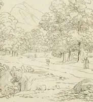 Picture 41 of 70 from Annales du musée et de l'école moderne des beaux-arts : recueil de gravures au trait, d'après les principaux ouvrages de peinture, sculpture, ou projets d'architecture, qui, chaque année, ont remporté le prix, soit aux écoles spéciales, soit aux concours nationaux : les productions des artistes en tous genres, qui, aux différentes expositions, ont été citées avec éloges : les morceaux les plus estimés ou inédits de la galerie de peinture : la suite complète de celle des antiques : édifices anciens et modernes, etc. (1800), leaf 142