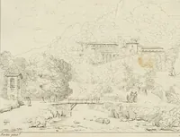 Picture 47 of 70 from Annales du musée et de l'école moderne des beaux-arts : recueil de gravures au trait, d'après les principaux ouvrages de peinture, sculpture, ou projets d'architecture, qui, chaque année, ont remporté le prix, soit aux écoles spéciales, soit aux concours nationaux : les productions des artistes en tous genres, qui, aux différentes expositions, ont été citées avec éloges : les morceaux les plus estimés ou inédits de la galerie de peinture : la suite complète de celle des antiques : édifices anciens et modernes, etc. (1800), leaf 158