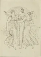 An illustration from Annales du musée et de l'école moderne des beaux-arts : recueil de gravures au trait, d'après les principaux ouvrages de peinture, sculpture, ou projets d'architecture, qui, chaque année, ont remporté le prix, soit aux écoles spéciales, soit aux concours nationaux : les productions des artistes en tous genres, qui, aux différentes expositions, ont été citées avec éloges : les morceaux les plus estimés ou inédits de la galerie de peinture : la suite complète de celle des antiques : édifices anciens et modernes, etc. (1800)