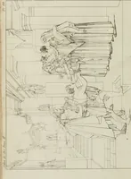 An illustration from Annales du musée et de l'école moderne des beaux-arts : recueil de gravures au trait, d'après les principaux ouvrages de peinture, sculpture, ou projets d'architecture, qui, chaque année, ont remporté le prix, soit aux écoles spéciales, soit aux concours nationaux : les productions des artistes en tous genres, qui, aux différentes expositions, ont été citées avec éloges : les morceaux les plus estimés ou inédits de la galerie de peinture : la suite complète de celle des antiques : édifices anciens et modernes, etc. (1800)
