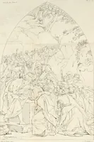 Picture 1 of 137 from Annales du musée et de l'école moderne des beaux-arts : recueil de gravures au trait, d'après les principaux ouvrages de peinture, sculpture, ou projets d'architecture, qui, chaque année, ont remporté le prix, soit aux écoles spéciales, soit aux concours nationaux : les productions des artistes en tous genres, qui, aux différentes expositions, ont été citées avec éloges : les morceaux les plus estimés ou inédits de la galerie de peinture : la suite complète de celle des antiques : édifices anciens et modernes, etc. (1800), leaf 12