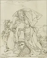 Picture 35 of 137 from Annales du musée et de l'école moderne des beaux-arts : recueil de gravures au trait, d'après les principaux ouvrages de peinture, sculpture, ou projets d'architecture, qui, chaque année, ont remporté le prix, soit aux écoles spéciales, soit aux concours nationaux : les productions des artistes en tous genres, qui, aux différentes expositions, ont été citées avec éloges : les morceaux les plus estimés ou inédits de la galerie de peinture : la suite complète de celle des antiques : édifices anciens et modernes, etc. (1800), leaf 139