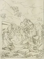 Picture 50 of 137 from Annales du musée et de l'école moderne des beaux-arts : recueil de gravures au trait, d'après les principaux ouvrages de peinture, sculpture, ou projets d'architecture, qui, chaque année, ont remporté le prix, soit aux écoles spéciales, soit aux concours nationaux : les productions des artistes en tous genres, qui, aux différentes expositions, ont été citées avec éloges : les morceaux les plus estimés ou inédits de la galerie de peinture : la suite complète de celle des antiques : édifices anciens et modernes, etc. (1800), leaf 189