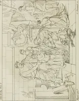 An illustration from Annales du musée et de l'école moderne des beaux-arts : recueil de gravures au trait, d'après les principaux ouvrages de peinture, sculpture, ou projets d'architecture, qui, chaque année, ont remporté le prix, soit aux écoles spéciales, soit aux concours nationaux : les productions des artistes en tous genres, qui, aux différentes expositions, ont été citées avec éloges : les morceaux les plus estimés ou inédits de la galerie de peinture : la suite complète de celle des antiques : édifices anciens et modernes, etc. (1800)