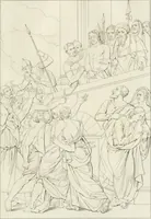 Picture 53 of 137 from Annales du musée et de l'école moderne des beaux-arts : recueil de gravures au trait, d'après les principaux ouvrages de peinture, sculpture, ou projets d'architecture, qui, chaque année, ont remporté le prix, soit aux écoles spéciales, soit aux concours nationaux : les productions des artistes en tous genres, qui, aux différentes expositions, ont été citées avec éloges : les morceaux les plus estimés ou inédits de la galerie de peinture : la suite complète de celle des antiques : édifices anciens et modernes, etc. (1800), leaf 200
