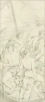 Picture 64 of 137 from Annales du musée et de l'école moderne des beaux-arts : recueil de gravures au trait, d'après les principaux ouvrages de peinture, sculpture, ou projets d'architecture, qui, chaque année, ont remporté le prix, soit aux écoles spéciales, soit aux concours nationaux : les productions des artistes en tous genres, qui, aux différentes expositions, ont été citées avec éloges : les morceaux les plus estimés ou inédits de la galerie de peinture : la suite complète de celle des antiques : édifices anciens et modernes, etc. (1800), leaf 244