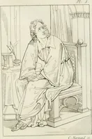 Picture 71 of 137 from Annales du musée et de l'école moderne des beaux-arts : recueil de gravures au trait, d'après les principaux ouvrages de peinture, sculpture, ou projets d'architecture, qui, chaque année, ont remporté le prix, soit aux écoles spéciales, soit aux concours nationaux : les productions des artistes en tous genres, qui, aux différentes expositions, ont été citées avec éloges : les morceaux les plus estimés ou inédits de la galerie de peinture : la suite complète de celle des antiques : édifices anciens et modernes, etc. (1800), leaf 274