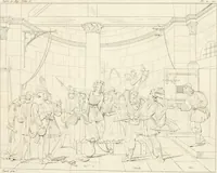 Picture 85 of 137 from Annales du musée et de l'école moderne des beaux-arts : recueil de gravures au trait, d'après les principaux ouvrages de peinture, sculpture, ou projets d'architecture, qui, chaque année, ont remporté le prix, soit aux écoles spéciales, soit aux concours nationaux : les productions des artistes en tous genres, qui, aux différentes expositions, ont été citées avec éloges : les morceaux les plus estimés ou inédits de la galerie de peinture : la suite complète de celle des antiques : édifices anciens et modernes, etc. (1800), leaf 316