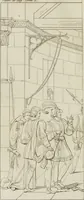 An illustration from Annales du musée et de l'école moderne des beaux-arts : recueil de gravures au trait, d'après les principaux ouvrages de peinture, sculpture, ou projets d'architecture, qui, chaque année, ont remporté le prix, soit aux écoles spéciales, soit aux concours nationaux : les productions des artistes en tous genres, qui, aux différentes expositions, ont été citées avec éloges : les morceaux les plus estimés ou inédits de la galerie de peinture : la suite complète de celle des antiques : édifices anciens et modernes, etc. (1800)