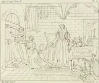 Picture 88 of 137 from Annales du musée et de l'école moderne des beaux-arts : recueil de gravures au trait, d'après les principaux ouvrages de peinture, sculpture, ou projets d'architecture, qui, chaque année, ont remporté le prix, soit aux écoles spéciales, soit aux concours nationaux : les productions des artistes en tous genres, qui, aux différentes expositions, ont été citées avec éloges : les morceaux les plus estimés ou inédits de la galerie de peinture : la suite complète de celle des antiques : édifices anciens et modernes, etc. (1800), leaf 326