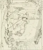 An illustration from Annales du musée et de l'école moderne des beaux-arts : recueil de gravures au trait, d'après les principaux ouvrages de peinture, sculpture, ou projets d'architecture, qui, chaque année, ont remporté le prix, soit aux écoles spéciales, soit aux concours nationaux : les productions des artistes en tous genres, qui, aux différentes expositions, ont été citées avec éloges : les morceaux les plus estimés ou inédits de la galerie de peinture : la suite complète de celle des antiques : édifices anciens et modernes, etc. (1800)