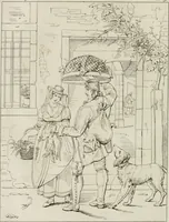 Picture 92 of 137 from Annales du musée et de l'école moderne des beaux-arts : recueil de gravures au trait, d'après les principaux ouvrages de peinture, sculpture, ou projets d'architecture, qui, chaque année, ont remporté le prix, soit aux écoles spéciales, soit aux concours nationaux : les productions des artistes en tous genres, qui, aux différentes expositions, ont été citées avec éloges : les morceaux les plus estimés ou inédits de la galerie de peinture : la suite complète de celle des antiques : édifices anciens et modernes, etc. (1800), leaf 339