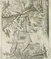 An illustration from Annales du musée et de l'école moderne des beaux-arts : recueil de gravures au trait, d'après les principaux ouvrages de peinture, sculpture, ou projets d'architecture, qui, chaque année, ont remporté le prix, soit aux écoles spéciales, soit aux concours nationaux : les productions des artistes en tous genres, qui, aux différentes expositions, ont été citées avec éloges : les morceaux les plus estimés ou inédits de la galerie de peinture : la suite complète de celle des antiques : édifices anciens et modernes, etc. (1800)