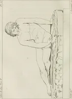 An illustration from Annales du musée et de l'école moderne des beaux-arts : recueil de gravures au trait, d'après les principaux ouvrages de peinture, sculpture, ou projets d'architecture, qui, chaque année, ont remporté le prix, soit aux écoles spéciales, soit aux concours nationaux : les productions des artistes en tous genres, qui, aux différentes expositions, ont été citées avec éloges : les morceaux les plus estimés ou inédits de la galerie de peinture : la suite complète de celle des antiques : édifices anciens et modernes, etc. (1800)