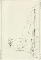 An illustration from Annales du musée et de l'école moderne des beaux-arts : recueil de gravures au trait, d'après les principaux ouvrages de peinture, sculpture, ou projets d'architecture, qui, chaque année, ont remporté le prix, soit aux écoles spéciales, soit aux concours nationaux : les productions des artistes en tous genres, qui, aux différentes expositions, ont été citées avec éloges : les morceaux les plus estimés ou inédits de la galerie de peinture : la suite complète de celle des antiques : édifices anciens et modernes, etc. (1800)