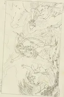 An illustration from Annales du musée et de l'école moderne des beaux-arts : recueil de gravures au trait, d'après les principaux ouvrages de peinture, sculpture, ou projets d'architecture, qui, chaque année, ont remporté le prix, soit aux écoles spéciales, soit aux concours nationaux : les productions des artistes en tous genres, qui, aux différentes expositions, ont été citées avec éloges : les morceaux les plus estimés ou inédits de la galerie de peinture : la suite complète de celle des antiques : édifices anciens et modernes, etc. (1800)