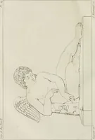 An illustration from Annales du musée et de l'école moderne des beaux-arts : recueil de gravures au trait, d'après les principaux ouvrages de peinture, sculpture, ou projets d'architecture, qui, chaque année, ont remporté le prix, soit aux écoles spéciales, soit aux concours nationaux : les productions des artistes en tous genres, qui, aux différentes expositions, ont été citées avec éloges : les morceaux les plus estimés ou inédits de la galerie de peinture : la suite complète de celle des antiques : édifices anciens et modernes, etc. (1800)