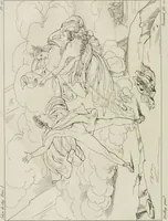 Picture 14 of 137 from Annales du musée et de l'école moderne des beaux-arts : recueil de gravures au trait, d'après les principaux ouvrages de peinture, sculpture, ou projets d'architecture, qui, chaque année, ont remporté le prix, soit aux écoles spéciales, soit aux concours nationaux : les productions des artistes en tous genres, qui, aux différentes expositions, ont été citées avec éloges : les morceaux les plus estimés ou inédits de la galerie de peinture : la suite complète de celle des antiques : édifices anciens et modernes, etc. (1800), leaf 63