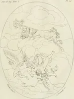 Picture 21 of 137 from Annales du musée et de l'école moderne des beaux-arts : recueil de gravures au trait, d'après les principaux ouvrages de peinture, sculpture, ou projets d'architecture, qui, chaque année, ont remporté le prix, soit aux écoles spéciales, soit aux concours nationaux : les productions des artistes en tous genres, qui, aux différentes expositions, ont été citées avec éloges : les morceaux les plus estimés ou inédits de la galerie de peinture : la suite complète de celle des antiques : édifices anciens et modernes, etc. (1800), leaf 84