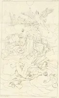 Picture 22 of 137 from Annales du musée et de l'école moderne des beaux-arts : recueil de gravures au trait, d'après les principaux ouvrages de peinture, sculpture, ou projets d'architecture, qui, chaque année, ont remporté le prix, soit aux écoles spéciales, soit aux concours nationaux : les productions des artistes en tous genres, qui, aux différentes expositions, ont été citées avec éloges : les morceaux les plus estimés ou inédits de la galerie de peinture : la suite complète de celle des antiques : édifices anciens et modernes, etc. (1800), leaf 86