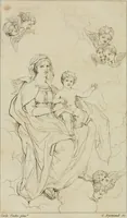 Picture 32 of 76 from Annales du musée et de l'école moderne des beaux-arts : recueil de gravures au trait, d'après les principaux ouvrages de peinture, sculpture, ou projets d'architecture, qui, chaque année, ont remporté le prix, soit aux écoles spéciales, soit aux concours nationaux : les productions des artistes en tous genres, qui, aux différentes expositions, ont été citées avec éloges : les morceaux les plus estimés ou inédits de la galerie de peinture : la suite complète de celle des antiques : édifices anciens et modernes, etc. (1800), leaf 113