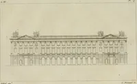An illustration from Annales du musée et de l'école moderne des beaux-arts : recueil de gravures au trait, d'après les principaux ouvrages de peinture, sculpture, ou projets d'architecture, qui, chaque année, ont remporté le prix, soit aux écoles spéciales, soit aux concours nationaux : les productions des artistes en tous genres, qui, aux différentes expositions, ont été citées avec éloges : les morceaux les plus estimés ou inédits de la galerie de peinture : la suite complète de celle des antiques : édifices anciens et modernes, etc. (1800)