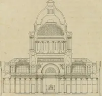 An illustration from Annales du musée et de l'école moderne des beaux-arts : recueil de gravures au trait, d'après les principaux ouvrages de peinture, sculpture, ou projets d'architecture, qui, chaque année, ont remporté le prix, soit aux écoles spéciales, soit aux concours nationaux : les productions des artistes en tous genres, qui, aux différentes expositions, ont été citées avec éloges : les morceaux les plus estimés ou inédits de la galerie de peinture : la suite complète de celle des antiques : édifices anciens et modernes, etc. (1800)