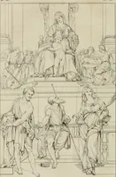 Picture 42 of 76 from Annales du musée et de l'école moderne des beaux-arts : recueil de gravures au trait, d'après les principaux ouvrages de peinture, sculpture, ou projets d'architecture, qui, chaque année, ont remporté le prix, soit aux écoles spéciales, soit aux concours nationaux : les productions des artistes en tous genres, qui, aux différentes expositions, ont été citées avec éloges : les morceaux les plus estimés ou inédits de la galerie de peinture : la suite complète de celle des antiques : édifices anciens et modernes, etc. (1800), leaf 153