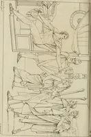 An illustration from Annales du musée et de l'école moderne des beaux-arts : recueil de gravures au trait, d'après les principaux ouvrages de peinture, sculpture, ou projets d'architecture, qui, chaque année, ont remporté le prix, soit aux écoles spéciales, soit aux concours nationaux : les productions des artistes en tous genres, qui, aux différentes expositions, ont été citées avec éloges : les morceaux les plus estimés ou inédits de la galerie de peinture : la suite complète de celle des antiques : édifices anciens et modernes, etc. (1800)