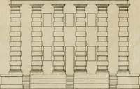 An illustration from Annales du musée et de l'école moderne des beaux-arts : recueil de gravures au trait, d'après les principaux ouvrages de peinture, sculpture, ou projets d'architecture, qui, chaque année, ont remporté le prix, soit aux écoles spéciales, soit aux concours nationaux : les productions des artistes en tous genres, qui, aux différentes expositions, ont été citées avec éloges : les morceaux les plus estimés ou inédits de la galerie de peinture : la suite complète de celle des antiques : édifices anciens et modernes, etc. (1800)