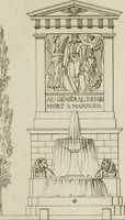An illustration from Annales du musée et de l'école moderne des beaux-arts : recueil de gravures au trait, d'après les principaux ouvrages de peinture, sculpture, ou projets d'architecture, qui, chaque année, ont remporté le prix, soit aux écoles spéciales, soit aux concours nationaux : les productions des artistes en tous genres, qui, aux différentes expositions, ont été citées avec éloges : les morceaux les plus estimés ou inédits de la galerie de peinture : la suite complète de celle des antiques : édifices anciens et modernes, etc. (1800)