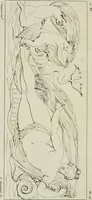 An illustration from Annales du musée et de l'école moderne des beaux-arts : recueil de gravures au trait, d'après les principaux ouvrages de peinture, sculpture, ou projets d'architecture, qui, chaque année, ont remporté le prix, soit aux écoles spéciales, soit aux concours nationaux : les productions des artistes en tous genres, qui, aux différentes expositions, ont été citées avec éloges : les morceaux les plus estimés ou inédits de la galerie de peinture : la suite complète de celle des antiques : édifices anciens et modernes, etc. (1800)