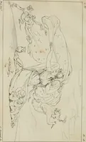 An illustration from Annales du musée et de l'école moderne des beaux-arts : recueil de gravures au trait, d'après les principaux ouvrages de peinture, sculpture, ou projets d'architecture, qui, chaque année, ont remporté le prix, soit aux écoles spéciales, soit aux concours nationaux : les productions des artistes en tous genres, qui, aux différentes expositions, ont été citées avec éloges : les morceaux les plus estimés ou inédits de la galerie de peinture : la suite complète de celle des antiques : édifices anciens et modernes, etc. (1800)