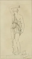 Picture 38 of 74 from Annales du musée et de l'école moderne des beaux-arts : recueil de gravures au trait, d'après les principaux ouvrages de peinture, sculpture, ou projets d'architecture, qui, chaque année, ont remporté le prix, soit aux écoles spéciales, soit aux concours nationaux : les productions des artistes en tous genres, qui, aux différentes expositions, ont été citées avec éloges : les morceaux les plus estimés ou inédits de la galerie de peinture : la suite complète de celle des antiques : édifices anciens et modernes, etc. (1800), leaf 149