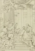 Picture 48 of 74 from Annales du musée et de l'école moderne des beaux-arts : recueil de gravures au trait, d'après les principaux ouvrages de peinture, sculpture, ou projets d'architecture, qui, chaque année, ont remporté le prix, soit aux écoles spéciales, soit aux concours nationaux : les productions des artistes en tous genres, qui, aux différentes expositions, ont été citées avec éloges : les morceaux les plus estimés ou inédits de la galerie de peinture : la suite complète de celle des antiques : édifices anciens et modernes, etc. (1800), leaf 189