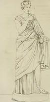 Picture 56 of 74 from Annales du musée et de l'école moderne des beaux-arts : recueil de gravures au trait, d'après les principaux ouvrages de peinture, sculpture, ou projets d'architecture, qui, chaque année, ont remporté le prix, soit aux écoles spéciales, soit aux concours nationaux : les productions des artistes en tous genres, qui, aux différentes expositions, ont été citées avec éloges : les morceaux les plus estimés ou inédits de la galerie de peinture : la suite complète de celle des antiques : édifices anciens et modernes, etc. (1800), leaf 221
