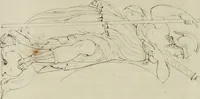 An illustration from Annales du musée et de l'école moderne des beaux-arts : recueil de gravures au trait, d'après les principaux ouvrages de peinture, sculpture, ou projets d'architecture, qui, chaque année, ont remporté le prix, soit aux écoles spéciales, soit aux concours nationaux : les productions des artistes en tous genres, qui, aux différentes expositions, ont été citées avec éloges : les morceaux les plus estimés ou inédits de la galerie de peinture : la suite complète de celle des antiques : édifices anciens et modernes, etc. (1800)