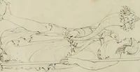 Picture 48 of 76 from Annales du musée et de l'école moderne des beaux-arts : recueil de gravures au trait, d'après les principaux ouvrages de peinture, sculpture, ou projets d'architecture, qui, chaque année, ont remporté le prix, soit aux écoles spéciales, soit aux concours nationaux : les productions des artistes en tous genres, qui, aux différentes expositions, ont été citées avec éloges : les morceaux les plus estimés ou inédits de la galerie de peinture : la suite complète de celle des antiques : édifices anciens et modernes, etc. (1800), leaf 169