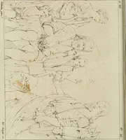 An illustration from Annales du musée et de l'école moderne des beaux-arts : recueil de gravures au trait, d'après les principaux ouvrages de peinture, sculpture, ou projets d'architecture, qui, chaque année, ont remporté le prix, soit aux écoles spéciales, soit aux concours nationaux : les productions des artistes en tous genres, qui, aux différentes expositions, ont été citées avec éloges : les morceaux les plus estimés ou inédits de la galerie de peinture : la suite complète de celle des antiques : édifices anciens et modernes, etc. (1800)