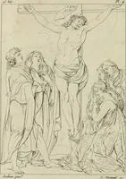Picture 4 of 76 from Annales du musée et de l'école moderne des beaux-arts : recueil de gravures au trait, d'après les principaux ouvrages de peinture, sculpture, ou projets d'architecture, qui, chaque année, ont remporté le prix, soit aux écoles spéciales, soit aux concours nationaux : les productions des artistes en tous genres, qui, aux différentes expositions, ont été citées avec éloges : les morceaux les plus estimés ou inédits de la galerie de peinture : la suite complète de celle des antiques : édifices anciens et modernes, etc. (1800), leaf 19