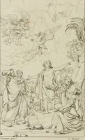 Picture 54 of 76 from Annales du musée et de l'école moderne des beaux-arts : recueil de gravures au trait, d'après les principaux ouvrages de peinture, sculpture, ou projets d'architecture, qui, chaque année, ont remporté le prix, soit aux écoles spéciales, soit aux concours nationaux : les productions des artistes en tous genres, qui, aux différentes expositions, ont été citées avec éloges : les morceaux les plus estimés ou inédits de la galerie de peinture : la suite complète de celle des antiques : édifices anciens et modernes, etc. (1800), leaf 193