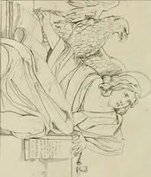 An illustration from Annales du musée et de l'école moderne des beaux-arts : recueil de gravures au trait, d'après les principaux ouvrages de peinture, sculpture, ou projets d'architecture, qui, chaque année, ont remporté le prix, soit aux écoles spéciales, soit aux concours nationaux : les productions des artistes en tous genres, qui, aux différentes expositions, ont été citées avec éloges : les morceaux les plus estimés ou inédits de la galerie de peinture : la suite complète de celle des antiques : édifices anciens et modernes, etc. (1800)