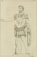 An illustration from Annales du musée et de l'école moderne des beaux-arts : recueil de gravures au trait, d'après les principaux ouvrages de peinture, sculpture, ou projets d'architecture, qui, chaque année, ont remporté le prix, soit aux écoles spéciales, soit aux concours nationaux : les productions des artistes en tous genres, qui, aux différentes expositions, ont été citées avec éloges : les morceaux les plus estimés ou inédits de la galerie de peinture : la suite complète de celle des antiques : édifices anciens et modernes, etc. (1800)