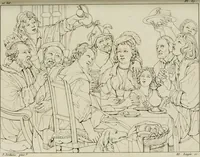 Picture 71 of 76 from Annales du musée et de l'école moderne des beaux-arts : recueil de gravures au trait, d'après les principaux ouvrages de peinture, sculpture, ou projets d'architecture, qui, chaque année, ont remporté le prix, soit aux écoles spéciales, soit aux concours nationaux : les productions des artistes en tous genres, qui, aux différentes expositions, ont été citées avec éloges : les morceaux les plus estimés ou inédits de la galerie de peinture : la suite complète de celle des antiques : édifices anciens et modernes, etc. (1800), leaf 261