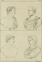 An illustration from Annales du musée et de l'école moderne des beaux-arts : recueil de gravures au trait, d'après les principaux ouvrages de peinture, sculpture, ou projets d'architecture, qui, chaque année, ont remporté le prix, soit aux écoles spéciales, soit aux concours nationaux : les productions des artistes en tous genres, qui, aux différentes expositions, ont été citées avec éloges : les morceaux les plus estimés ou inédits de la galerie de peinture : la suite complète de celle des antiques : édifices anciens et modernes, etc. (1800)