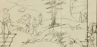 Picture 13 of 76 from Annales du musée et de l'école moderne des beaux-arts : recueil de gravures au trait, d'après les principaux ouvrages de peinture, sculpture, ou projets d'architecture, qui, chaque année, ont remporté le prix, soit aux écoles spéciales, soit aux concours nationaux : les productions des artistes en tous genres, qui, aux différentes expositions, ont été citées avec éloges : les morceaux les plus estimés ou inédits de la galerie de peinture : la suite complète de celle des antiques : édifices anciens et modernes, etc. (1800), leaf 49