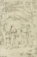 Picture 22 of 76 from Annales du musée et de l'école moderne des beaux-arts : recueil de gravures au trait, d'après les principaux ouvrages de peinture, sculpture, ou projets d'architecture, qui, chaque année, ont remporté le prix, soit aux écoles spéciales, soit aux concours nationaux : les productions des artistes en tous genres, qui, aux différentes expositions, ont été citées avec éloges : les morceaux les plus estimés ou inédits de la galerie de peinture : la suite complète de celle des antiques : édifices anciens et modernes, etc. (1800), leaf 81