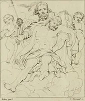Picture 3 of 69 from Annales du musée et de l'école moderne des beaux-arts : recueil de gravures au trait, d'après les principaux ouvrages de peinture, sculpture, ou projets d'architecture, qui, chaque année, ont remporté le prix, soit aux écoles spéciales, soit aux concours nationaux : les productions des artistes en tous genres, qui, aux différentes expositions, ont été citées avec éloges : les morceaux les plus estimés ou inédits de la galerie de peinture : la suite complète de celle des antiques : édifices anciens et modernes, etc. (1800), leaf 17